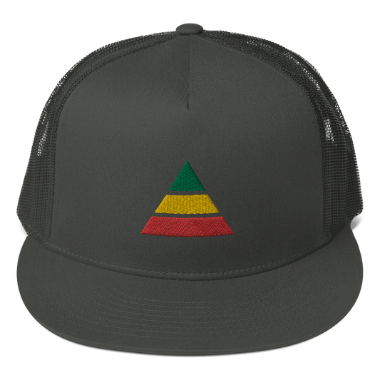 EMBROIDERED PYRAMID TRUCKER HAT