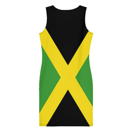 JAMAICAN FLAG FITTED TANK DRESS