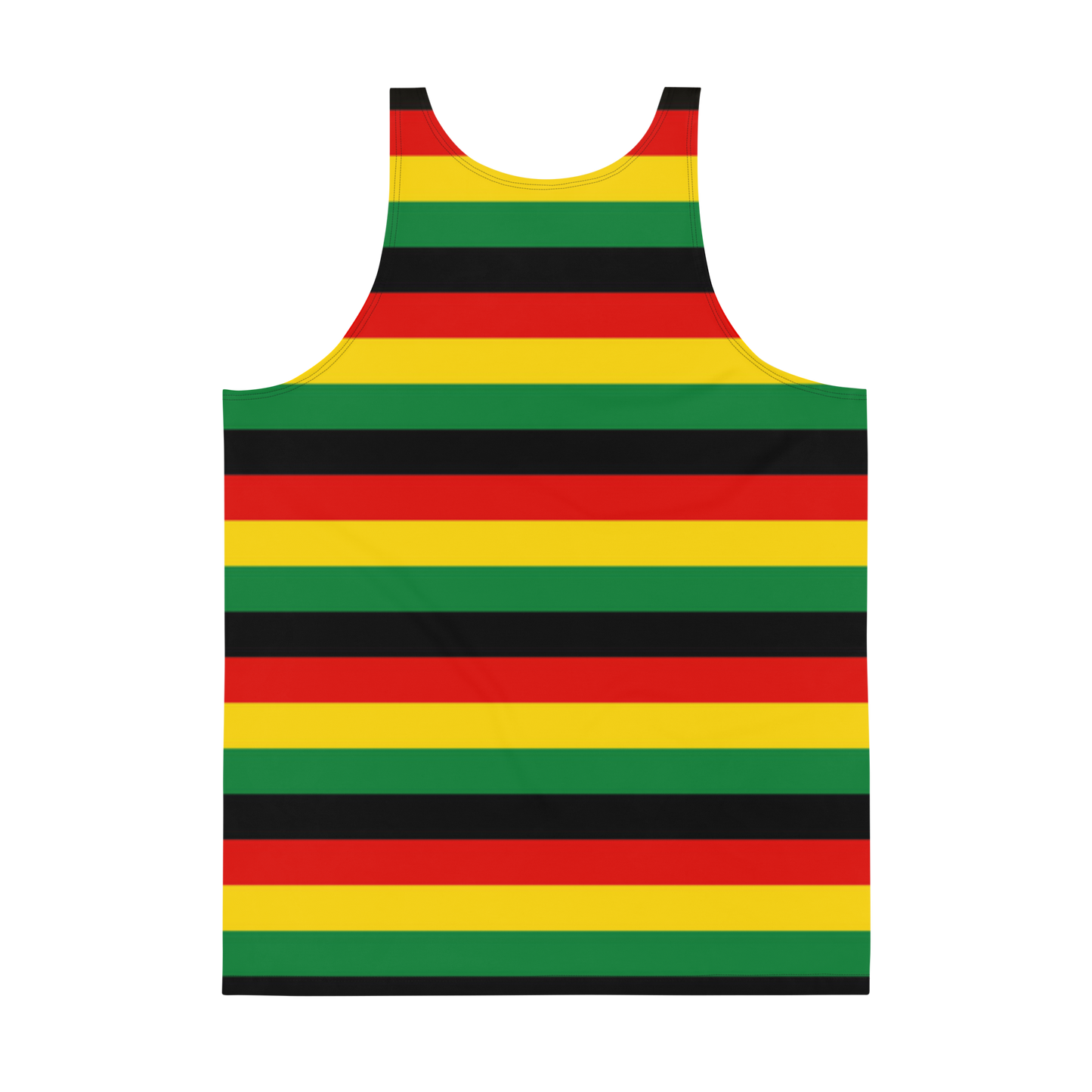 Tank Top with Reggae Colors. Black, red, yellow, green