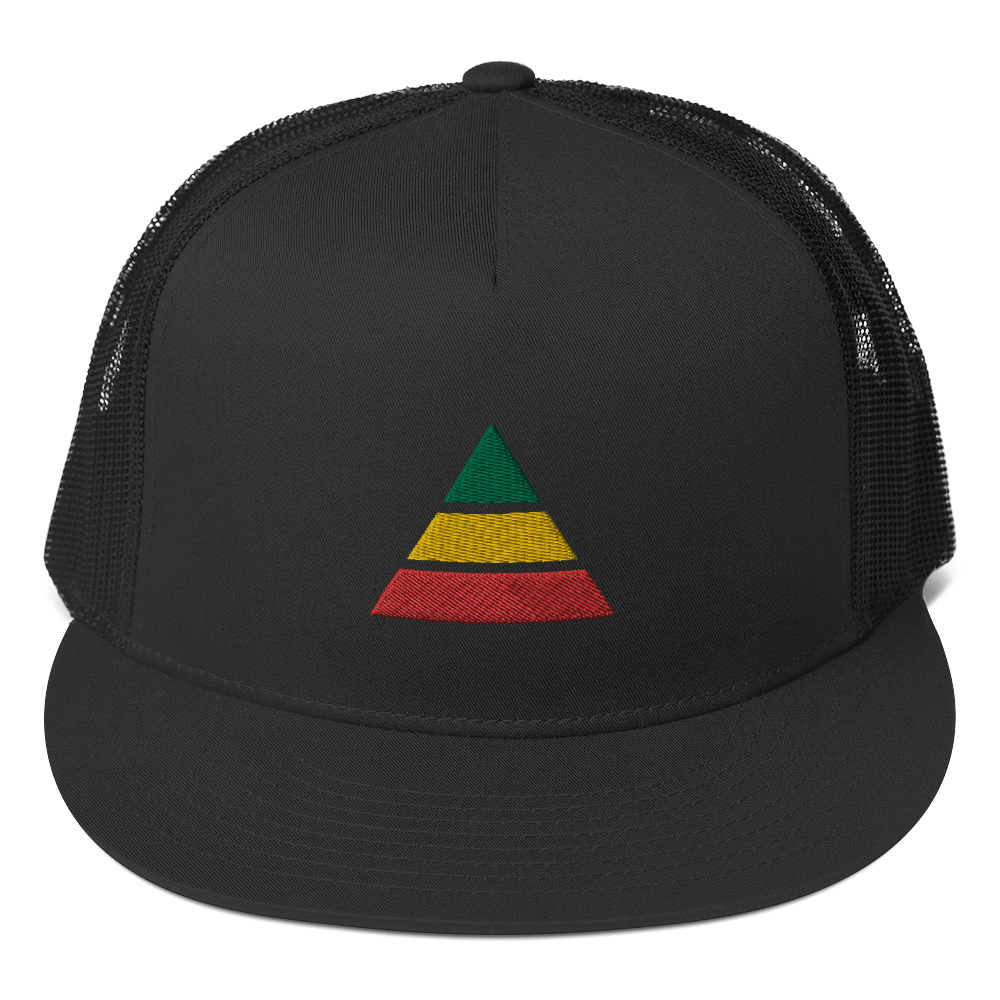 EMBROIDERED PYRAMID TRUCKER HAT