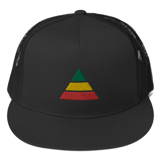 EMBROIDERED PYRAMID TRUCKER HAT