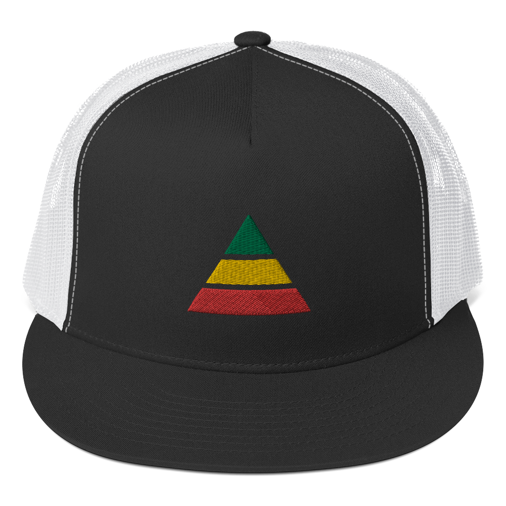 EMBROIDERED PYRAMID TRUCKER HAT