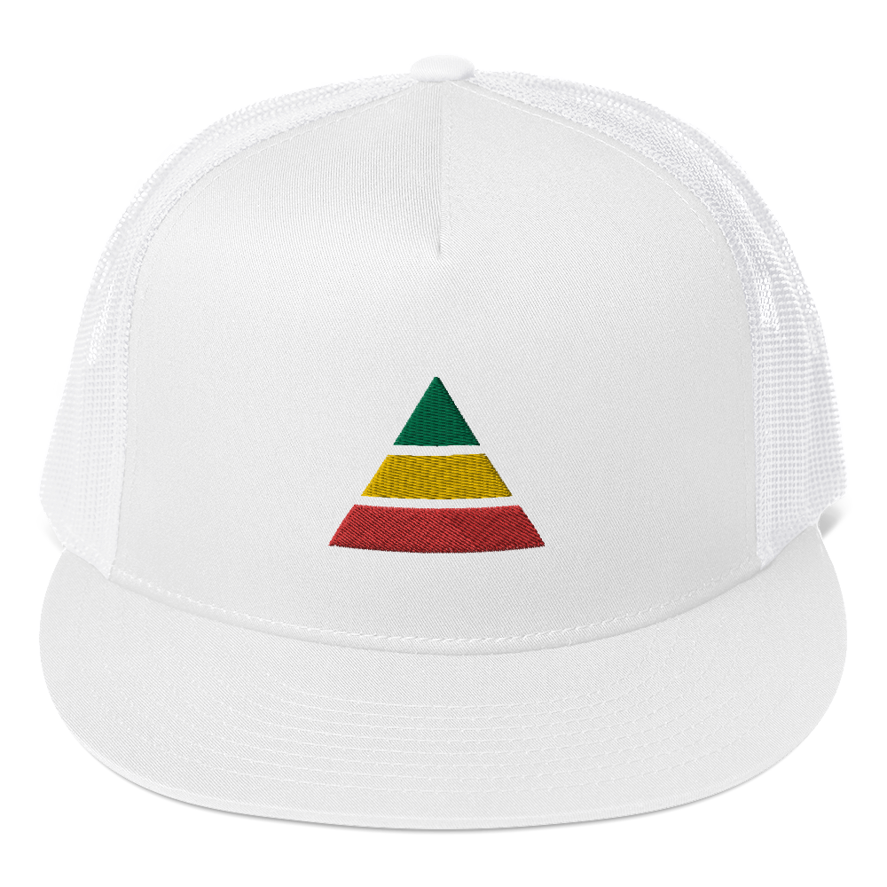 EMBROIDERED PYRAMID TRUCKER HAT