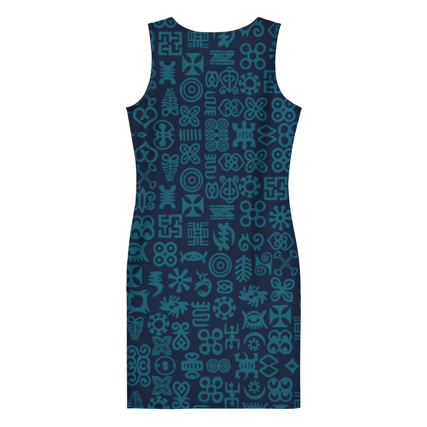 ADINKRA TANK DRESS  COLOR TURQUOISE
