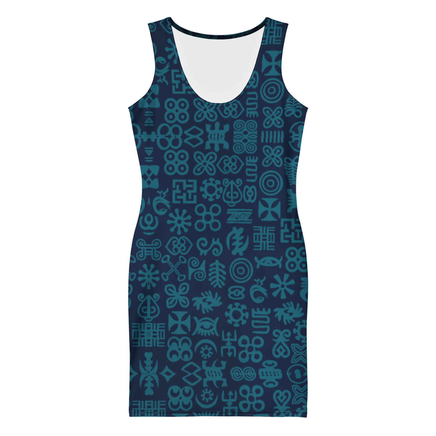 ADINKRA TANK DRESS  COLOR TURQUOISE