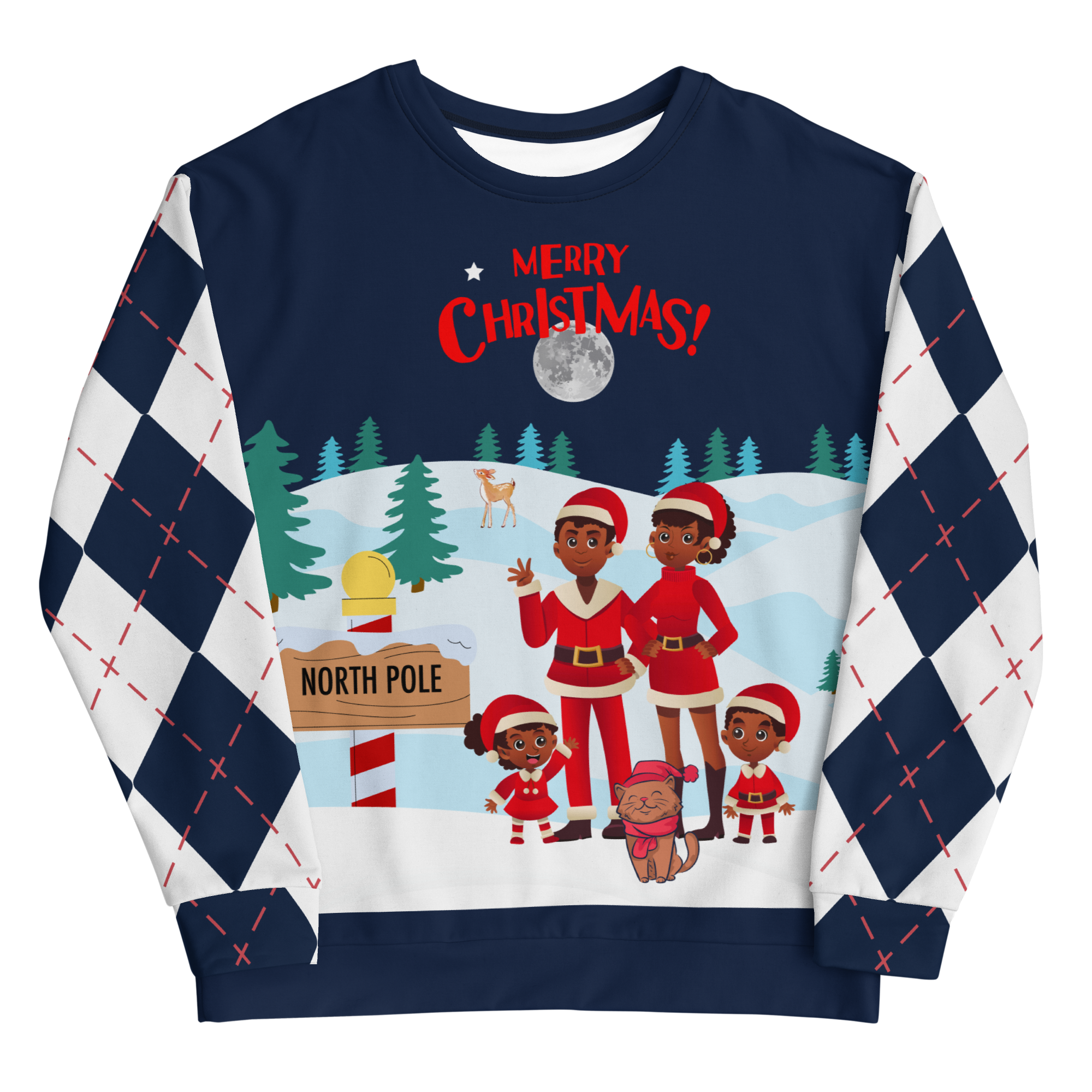 HANDSOME CHRISTMAS SWEATSHIRT - NAVY