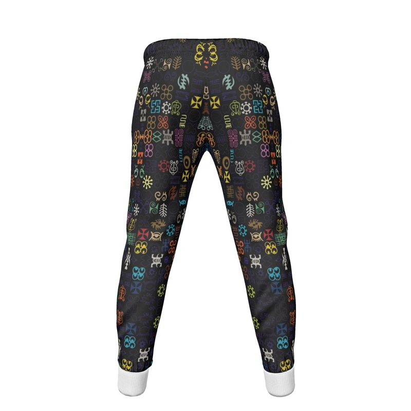 ADINKRA MEN'S JOGGERS - BLACK WITH MULTICOLOR