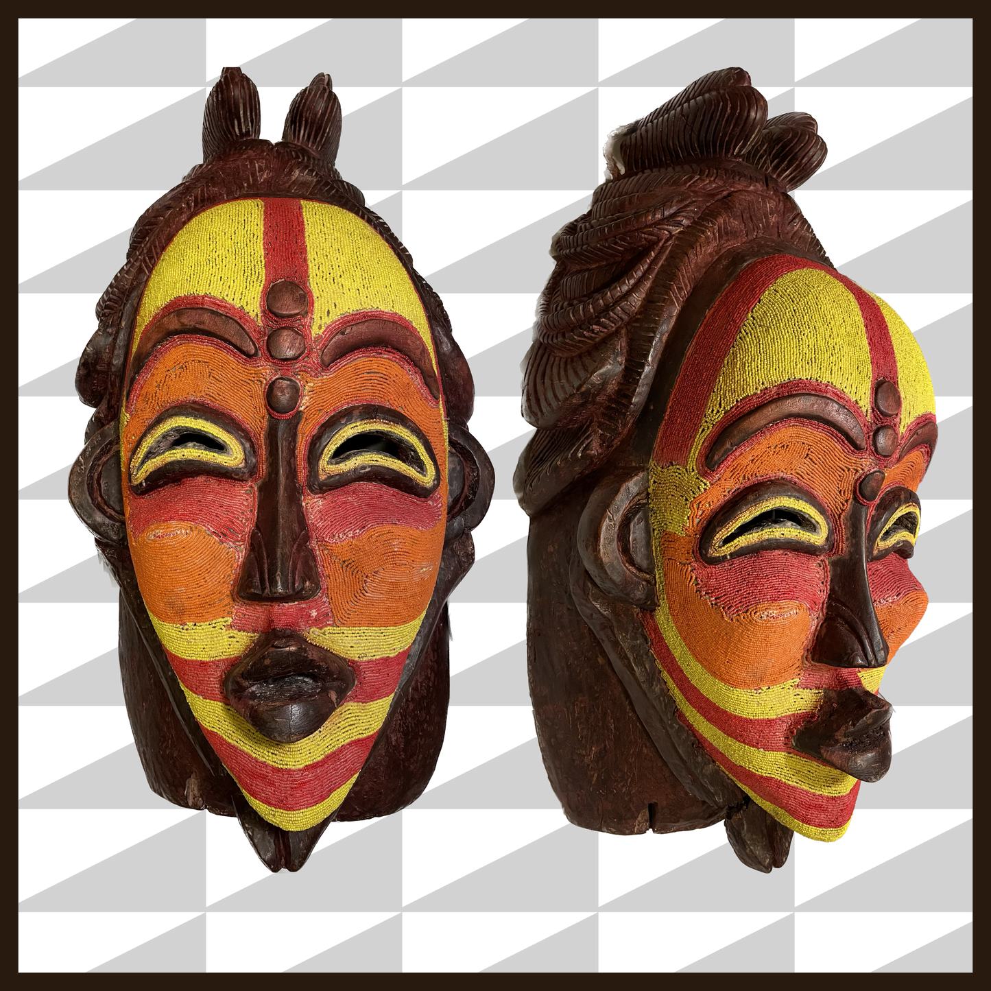 IGBO BEADED MASK (X-Large - QK8)