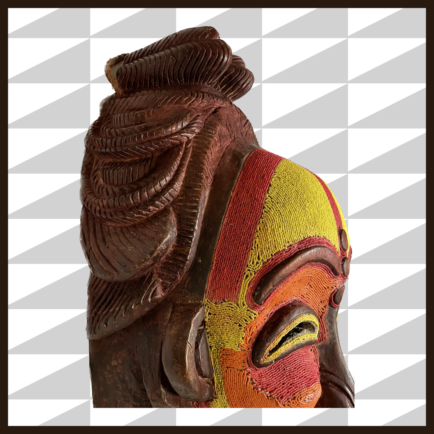 IGBO BEADED MASK (X-Large - QK8)