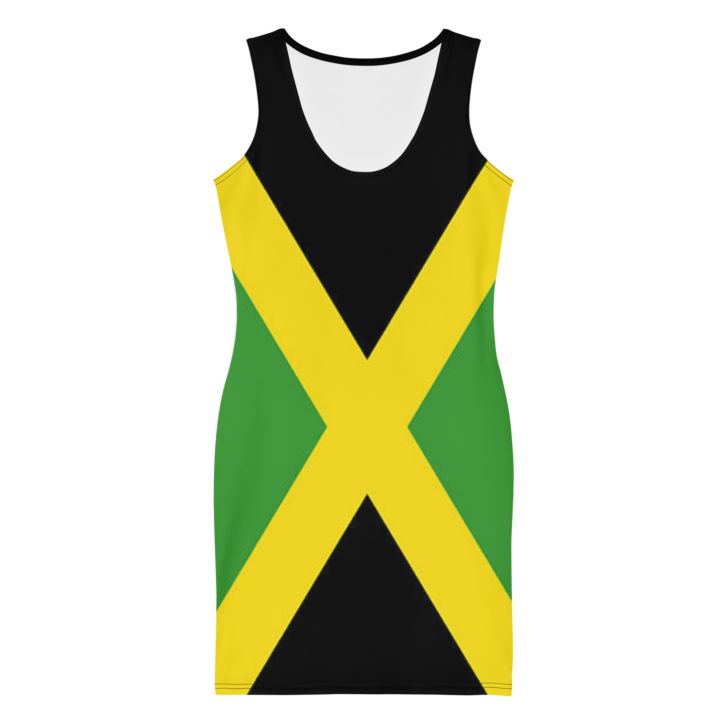 JAMAICAN FLAG FITTED DRESS