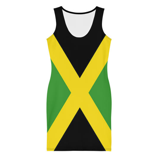 JAMAICAN FLAG FITTED DRESS