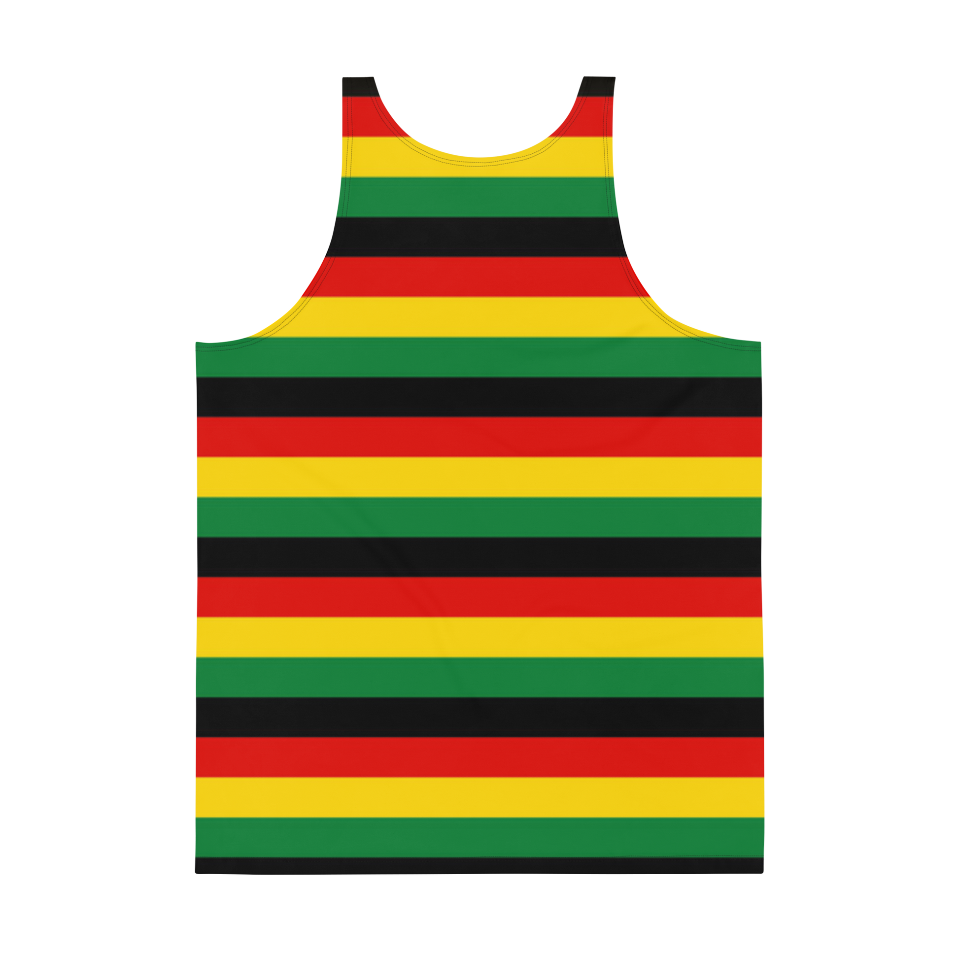 Tank Top with Reggae Colors. Black, red, yellow, green 